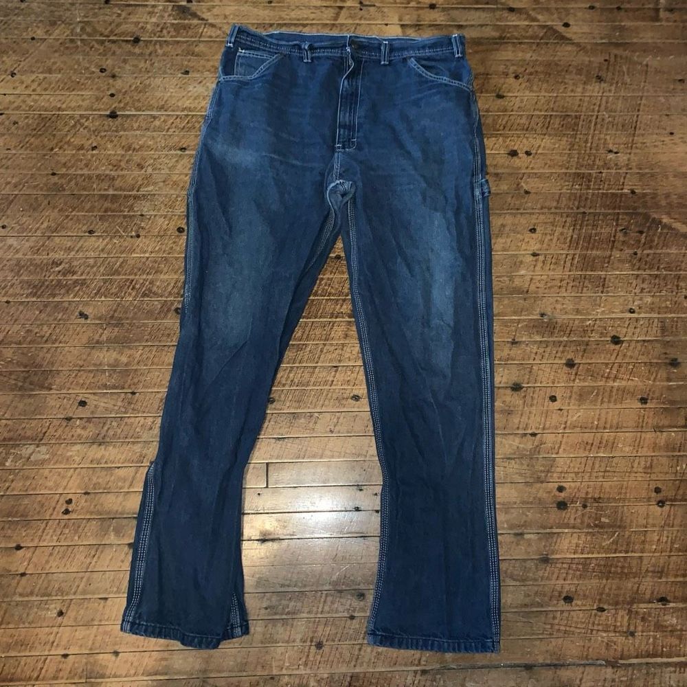 Keys grandpa farmers straight leg 36x32 medium wash jeans